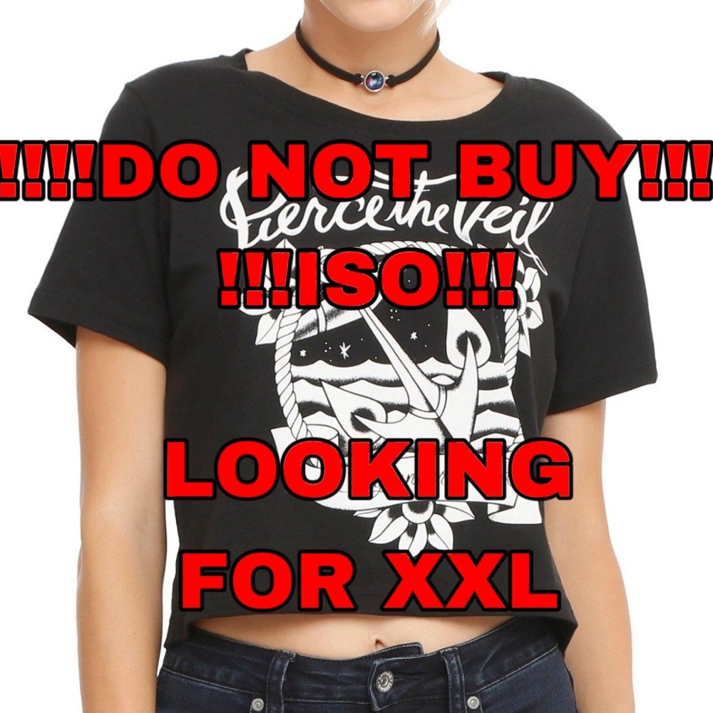 ISO DO NOT BUY pierce the veil the sky under the sea anchor crop top XXL